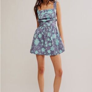 Free People Lavender Floral Mini Dress